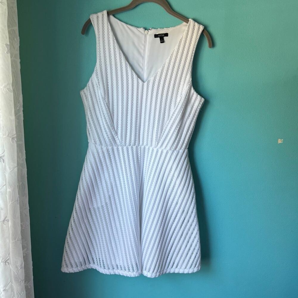 Apt 9 White Dress Size 12 Fully Lined! Sleeveless Summer Vacation Beach